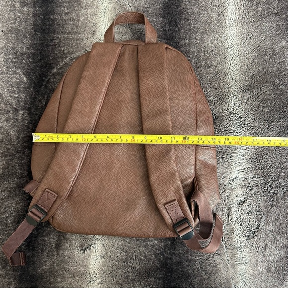 Zara Faux Leather Zippered Backpack - Picture 2 of 8
